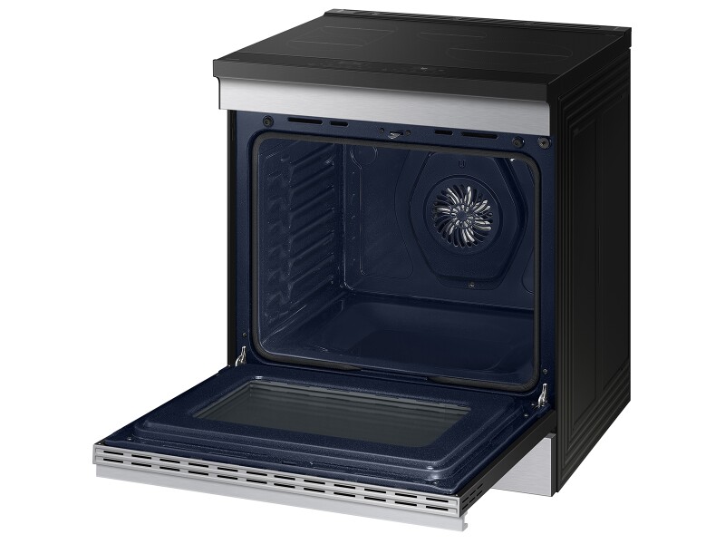 Bespoke 6.3 cu. ft. Smart Slide-In Induction Range with Anti-Scratch Glass Cooktop & Air Fry in Stainless Steel NSI6DG9300SRAA