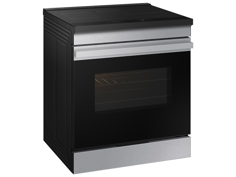 Bespoke 6.3 cu. ft. Smart Slide-In Induction Range with Anti-Scratch Glass Cooktop & Air Fry in Stainless Steel NSI6DG9300SRAA
