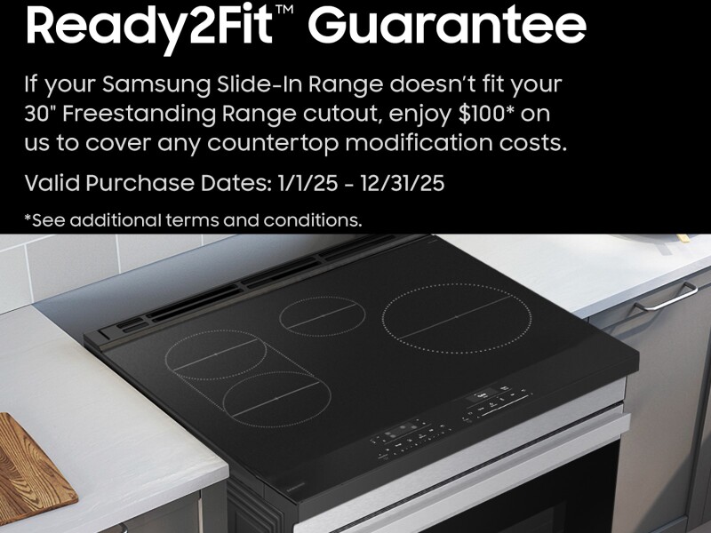 Bespoke 6.3 cu. ft. Smart Slide-In Induction Range with Anti-Scratch Glass Cooktop & Air Fry in Stainless Steel NSI6DG9300SRAA