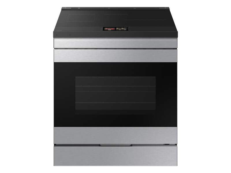 Bespoke 6.3 cu. ft. Smart Slide-In Induction Range with AI Home & Smart Oven Camera in Stainless Steel NSI6DG9900SRAA