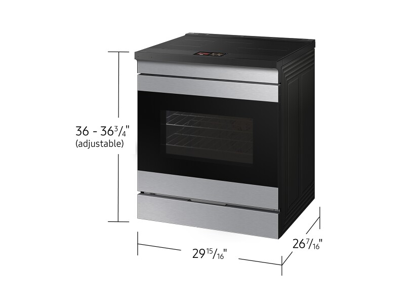 Bespoke 6.3 cu. ft. Smart Slide-In Induction Range with AI Home & Smart Oven Camera in Stainless Steel NSI6DG9900SRAA