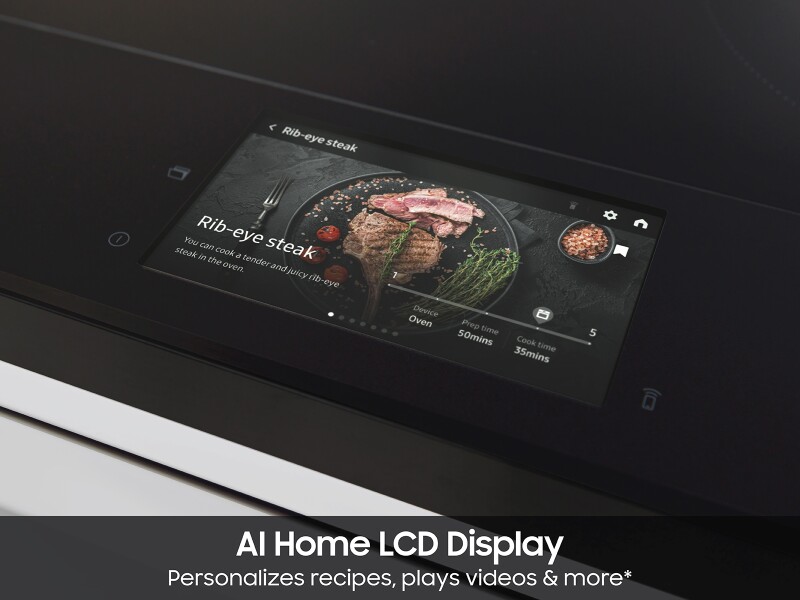 Bespoke 6.3 cu. ft. Smart Slide-In Induction Range with AI Home & Smart Oven Camera in Stainless Steel NSI6DG9900SRAA