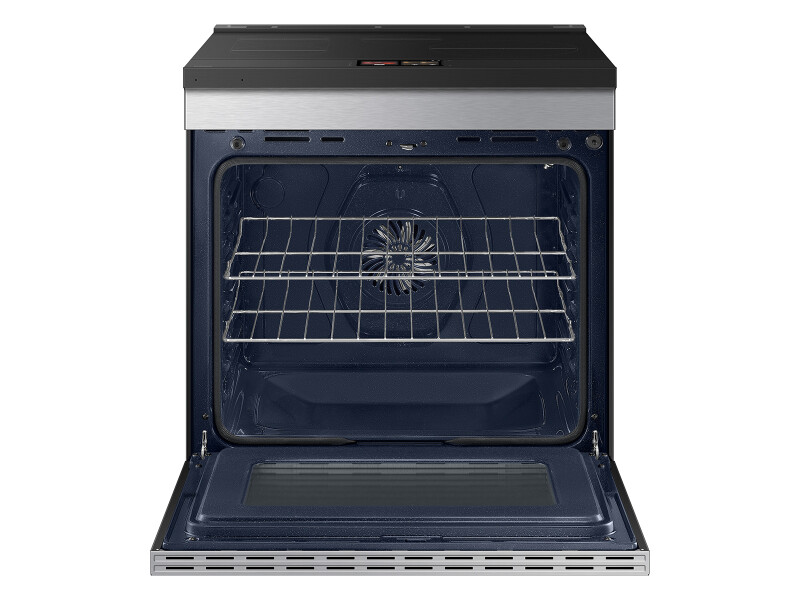 Bespoke 6.3 cu. ft. Smart Slide-In Induction Range with AI Home & Smart Oven Camera in Stainless Steel NSI6DG9900SRAA