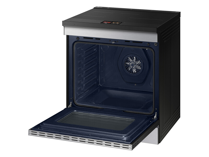 Bespoke 6.3 cu. ft. Smart Slide-In Induction Range with AI Home & Smart Oven Camera in Stainless Steel NSI6DG9900SRAA