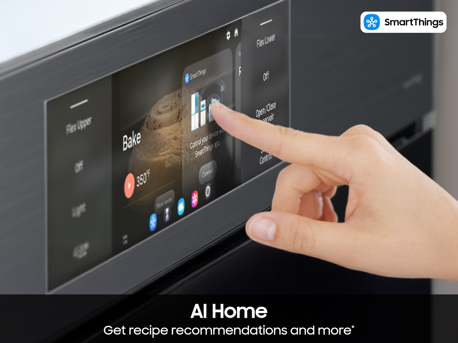 Bespoke 30" Matte Black Steel Double Wall Oven with AI Pro Cooking™ Camera NV51CG700DMTAA