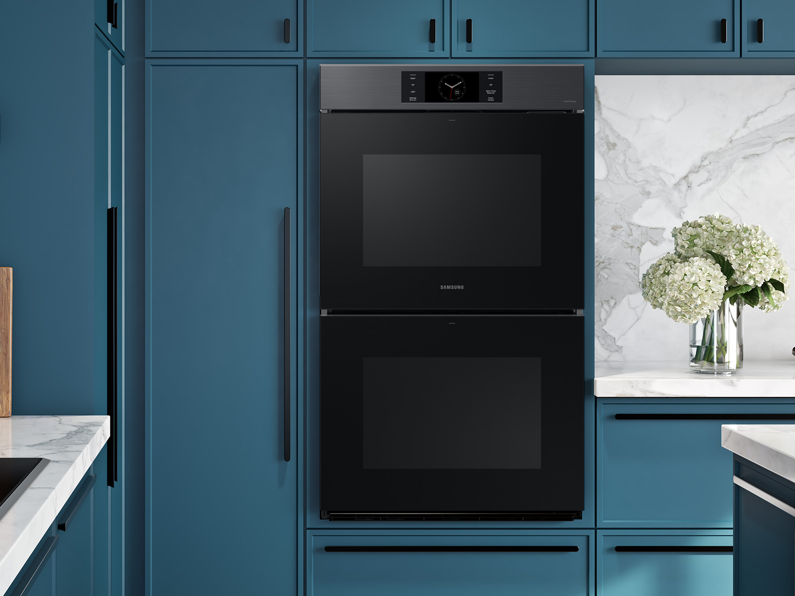 Bespoke 30" Matte Black Steel Double Wall Oven with AI Pro Cooking™ Camera NV51CG700DMTAA