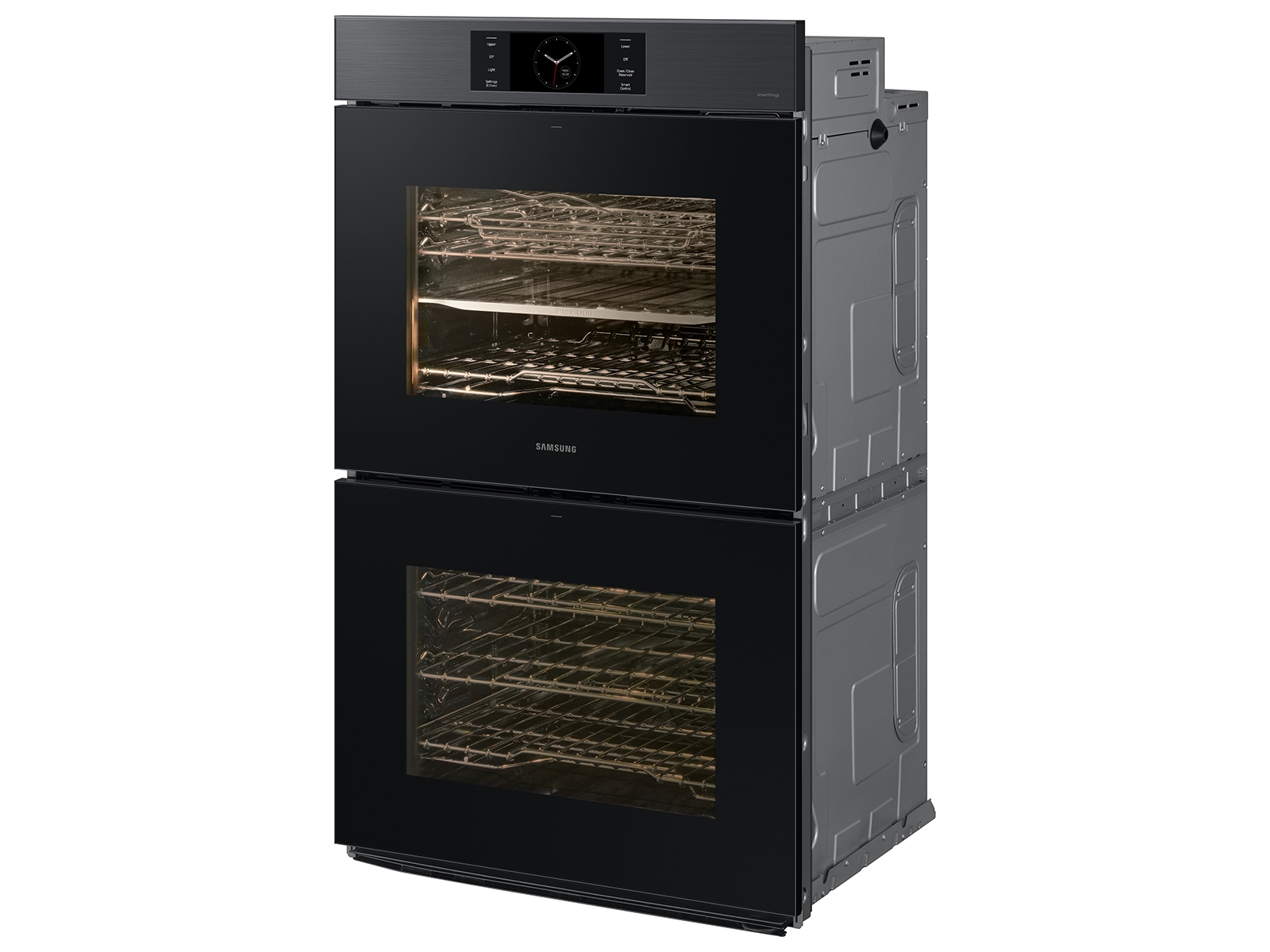 Bespoke 30" Matte Black Steel Double Wall Oven with AI Pro Cooking™ Camera NV51CG700DMTAA