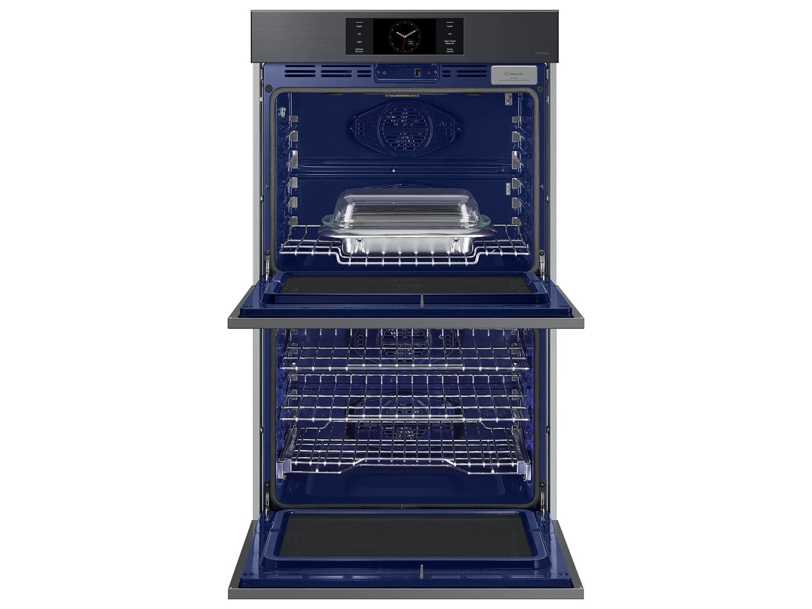 Bespoke 30" Matte Black Steel Double Wall Oven with AI Pro Cooking™ Camera NV51CG700DMTAA