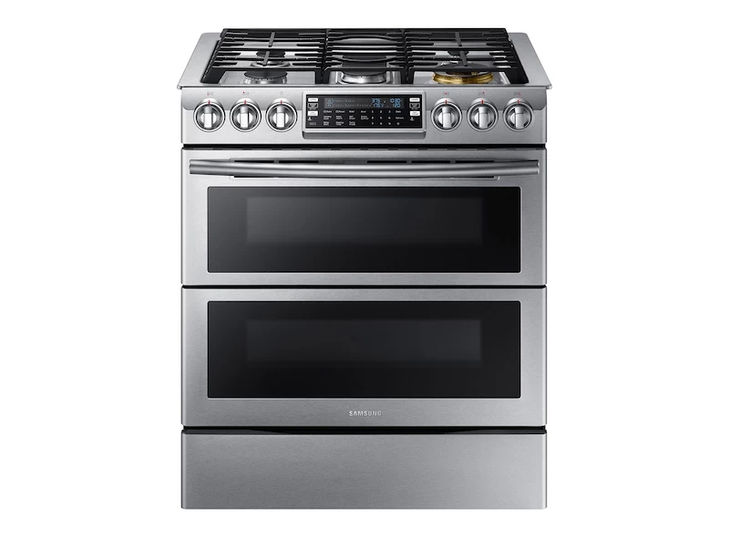 5.8 cu. ft. Slide-In Gas Range with Flex Duo & Dual Door NX58K9850SSAA