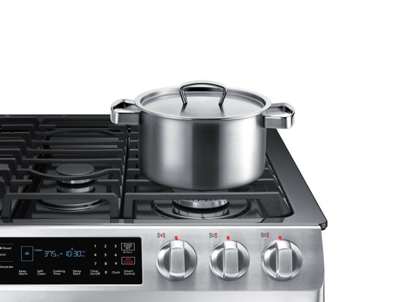 5.8 cu. ft. Slide-in Gas Range with Convection in Stainless Steel NX58R9421ST