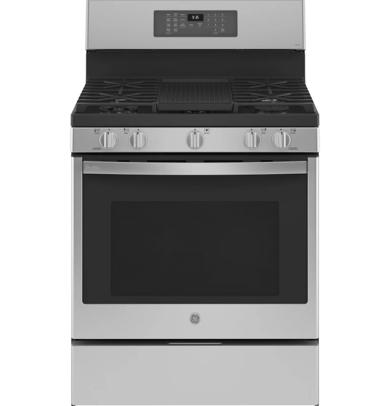 30" Free-Standing Self Clean Dual-Fuel Fingerprint Resistant Range with Storage Drawer P2B935YPFS