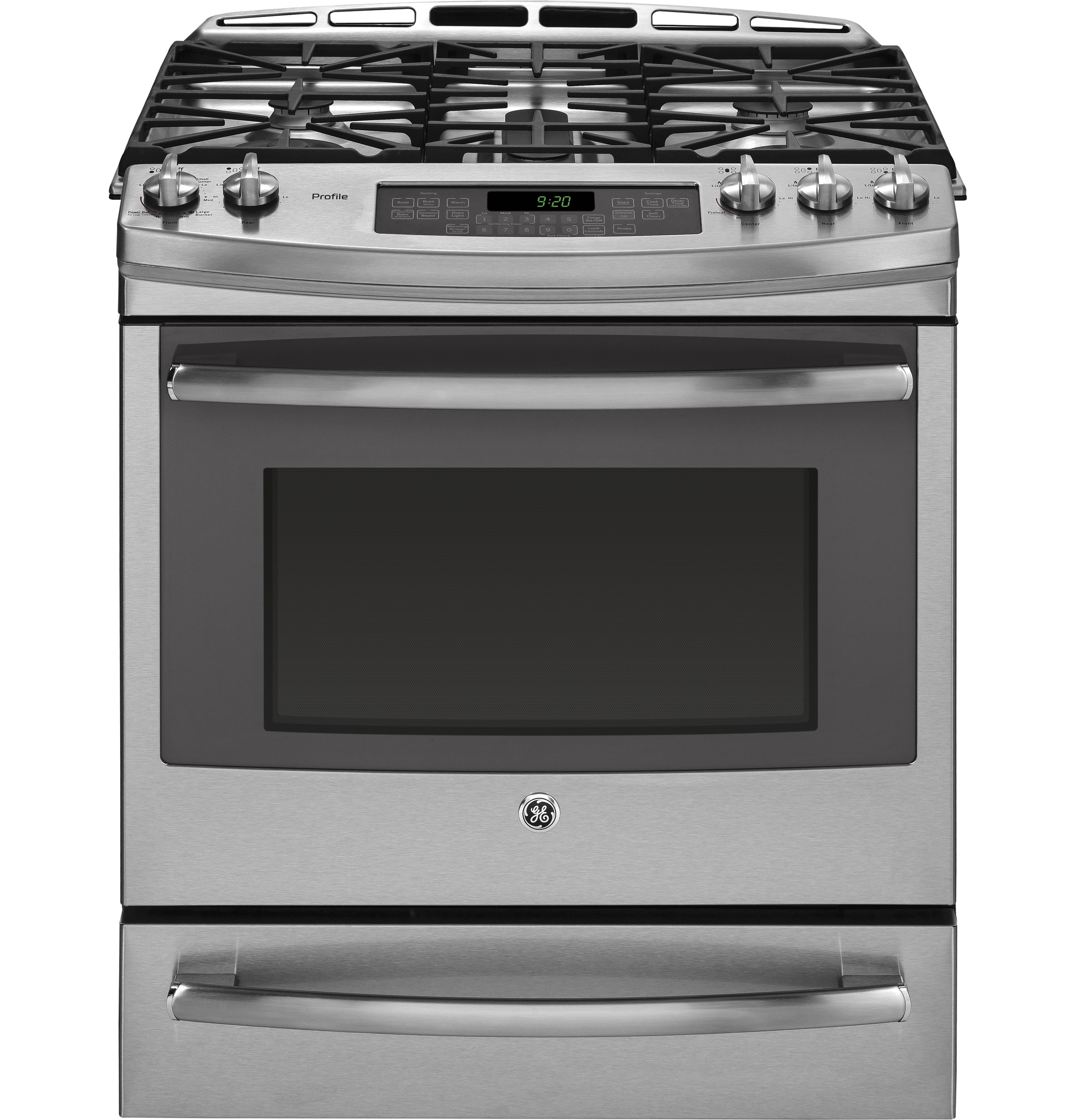 Series 30" Dual Fuel Slide-In Front Control Range with Warming Drawer P2S920SEFSS