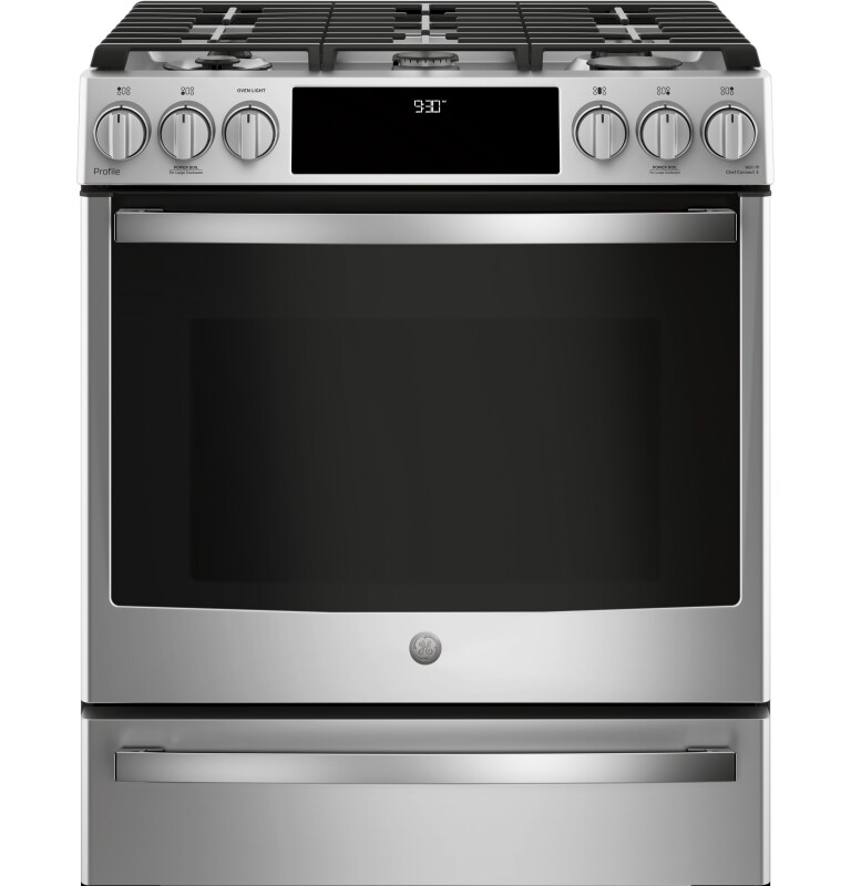 30" Smart Dual Fuel Slide-In Front-Control Range P2S930SELSS