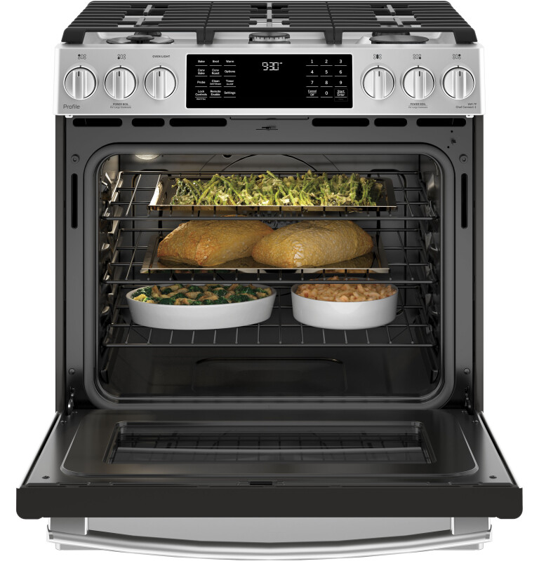 30" Smart Dual Fuel Slide-In Front-Control Range P2S930SELSS