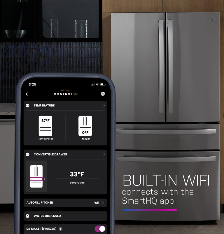 Ge Profile™ Energy Star® 28.3 Cu. Ft. Quad-door Refrigerator With Dual-dispense Autofill Pitcher PAE28BYTFS