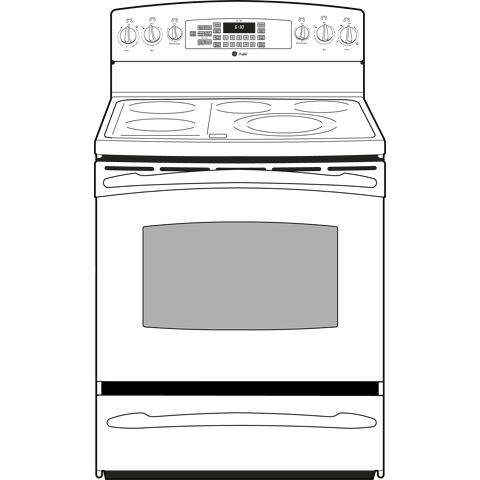30" Free-Standing Electric Range with Warming Drawer PB900DPBB