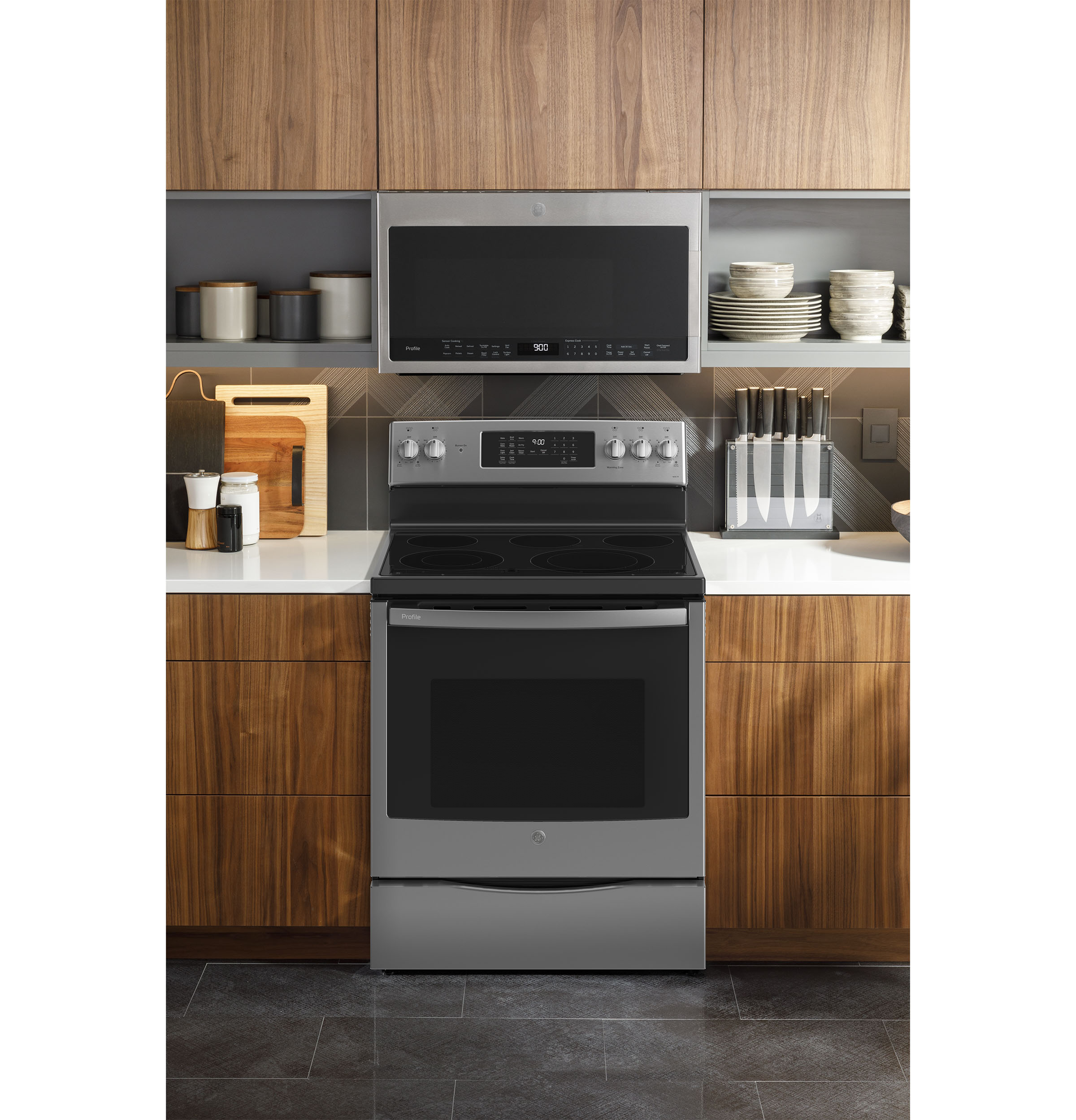 30" Smart Free-Standing Electric Convection Fingerprint Resistant Range with No Preheat Air Fry PB900YVFS