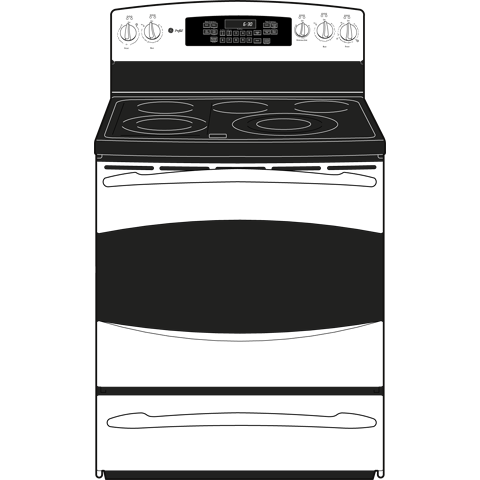 30" Free Standing Electric Range PB909SPSS