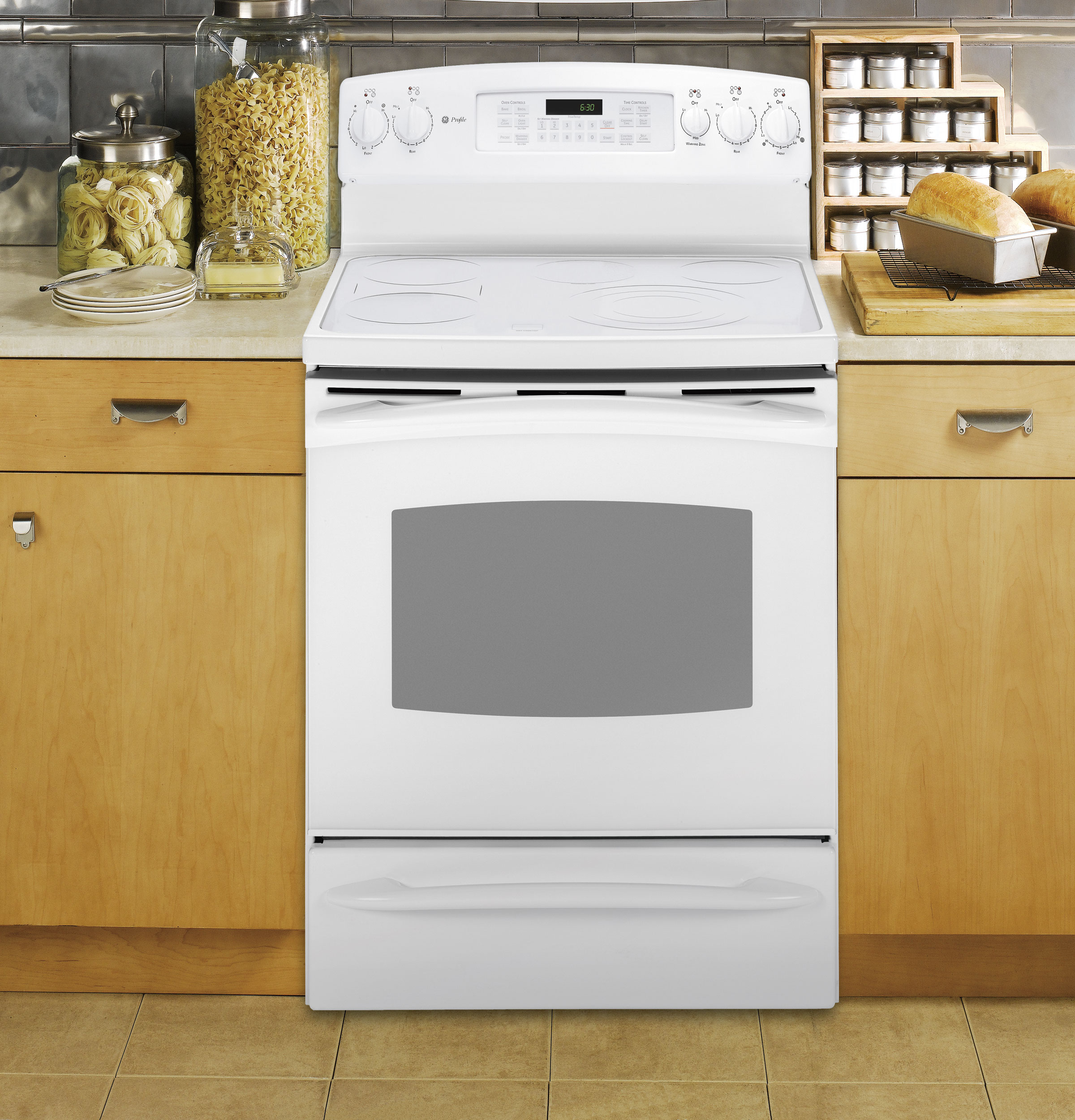 30" Free-Standing Electric Range with Warming Drawer PB910TPWW