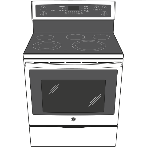 30" Free-Standing Electric Convection Range PB911BJTS