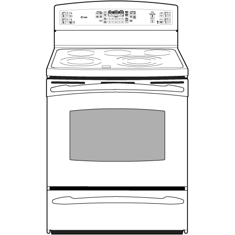 30" Free-Standing Electric Range with Warming Drawer PB920DTBB