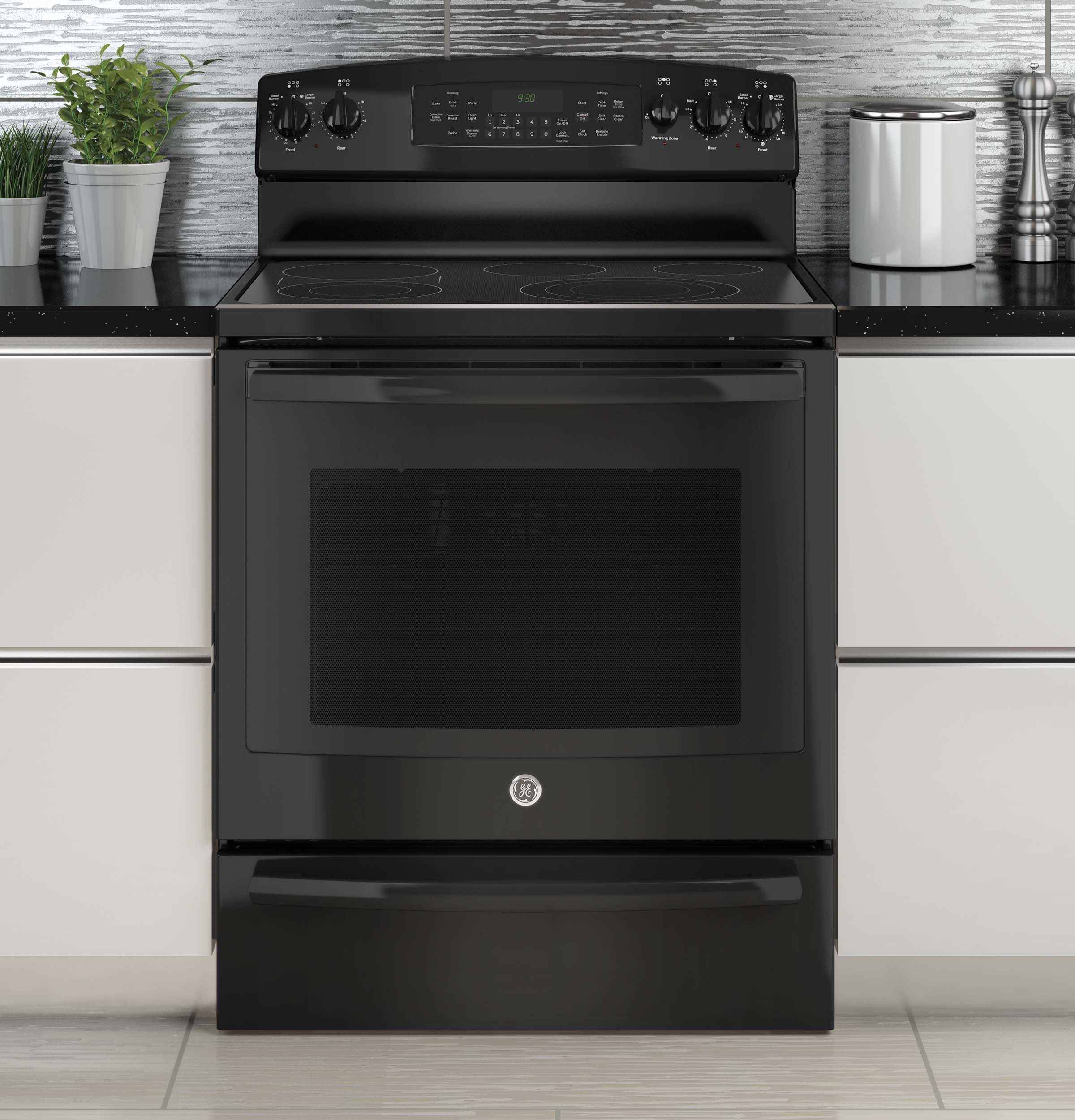 Series 30" Free-Standing Electric Convection Range with Warming Drawer PB930DHBB