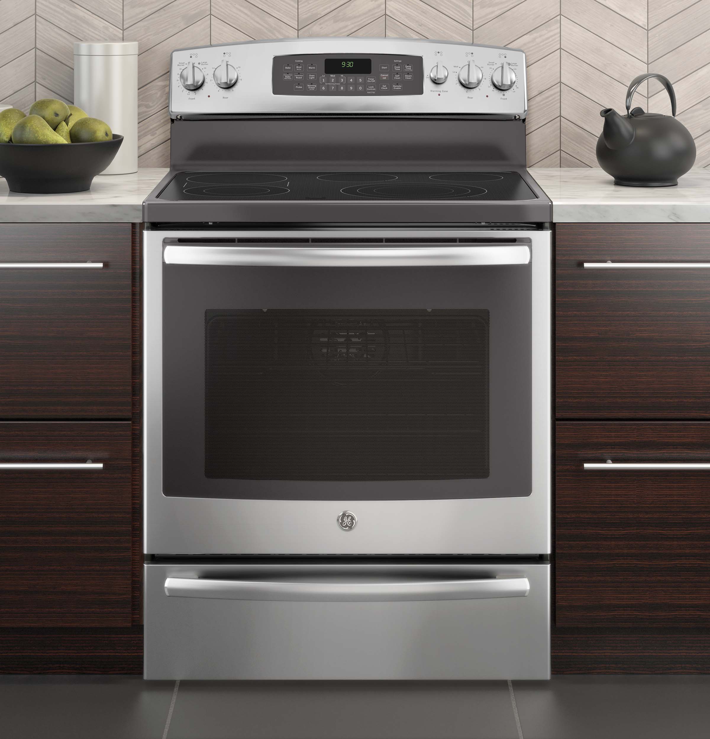 Series 30" Free-Standing Electric Convection Range with Warming Drawer PB930SHSS