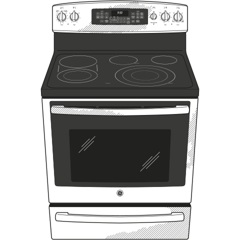 Series 30" Free-Standing Electric Convection Range with Warming Drawer PB930SHSS