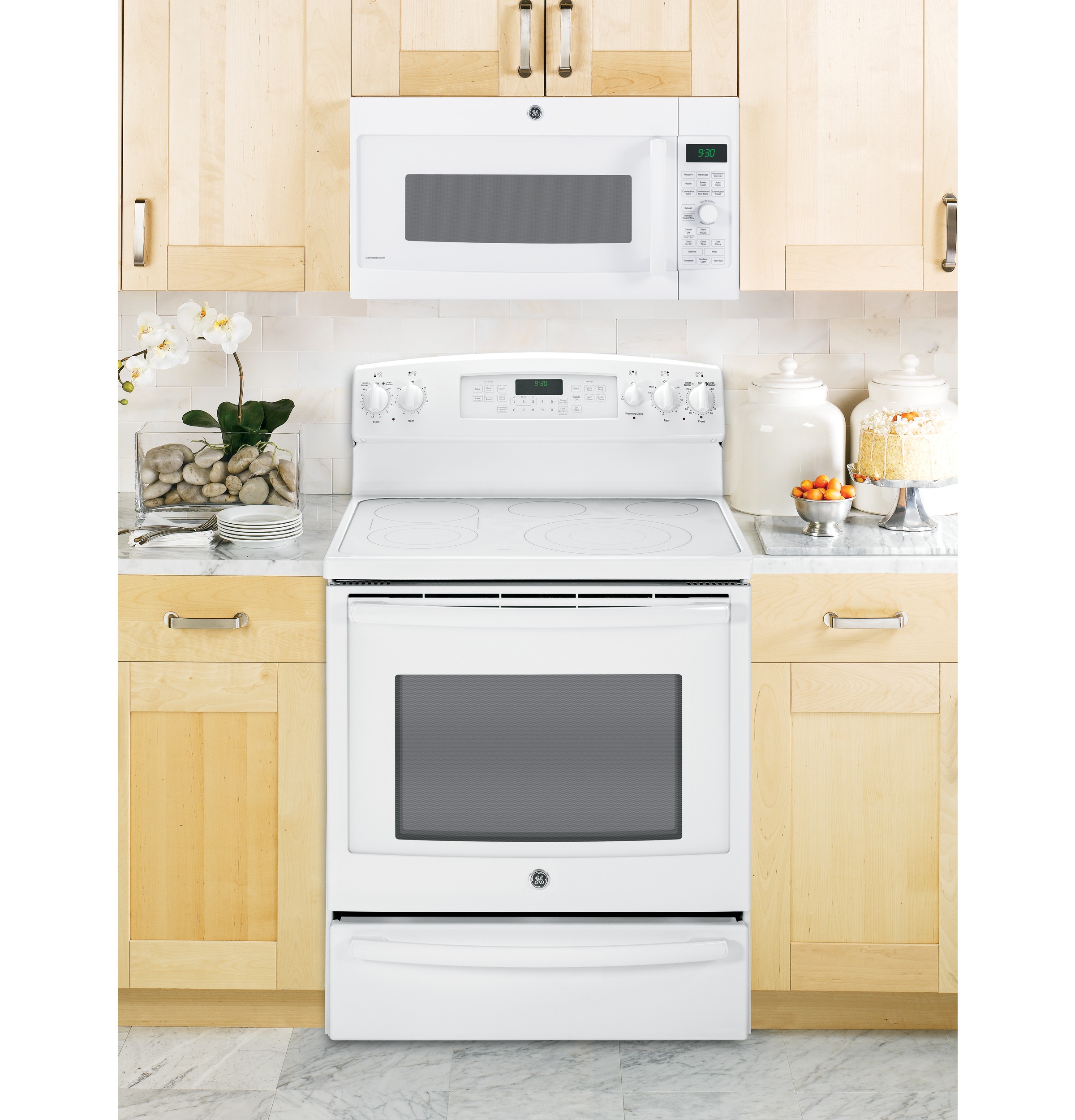Series 30" Free-Standing Electric Convection Range with Warming Drawer PB930TFWW