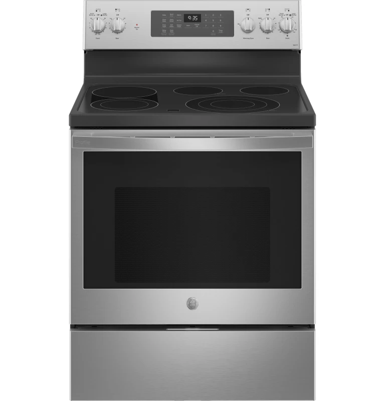 GE Profile 30" Smart  Free-Standing Electric Convection Fingerprint Resistant Range with No Preheat Air Fry Stainless Steel PB935YPFS Picture 1