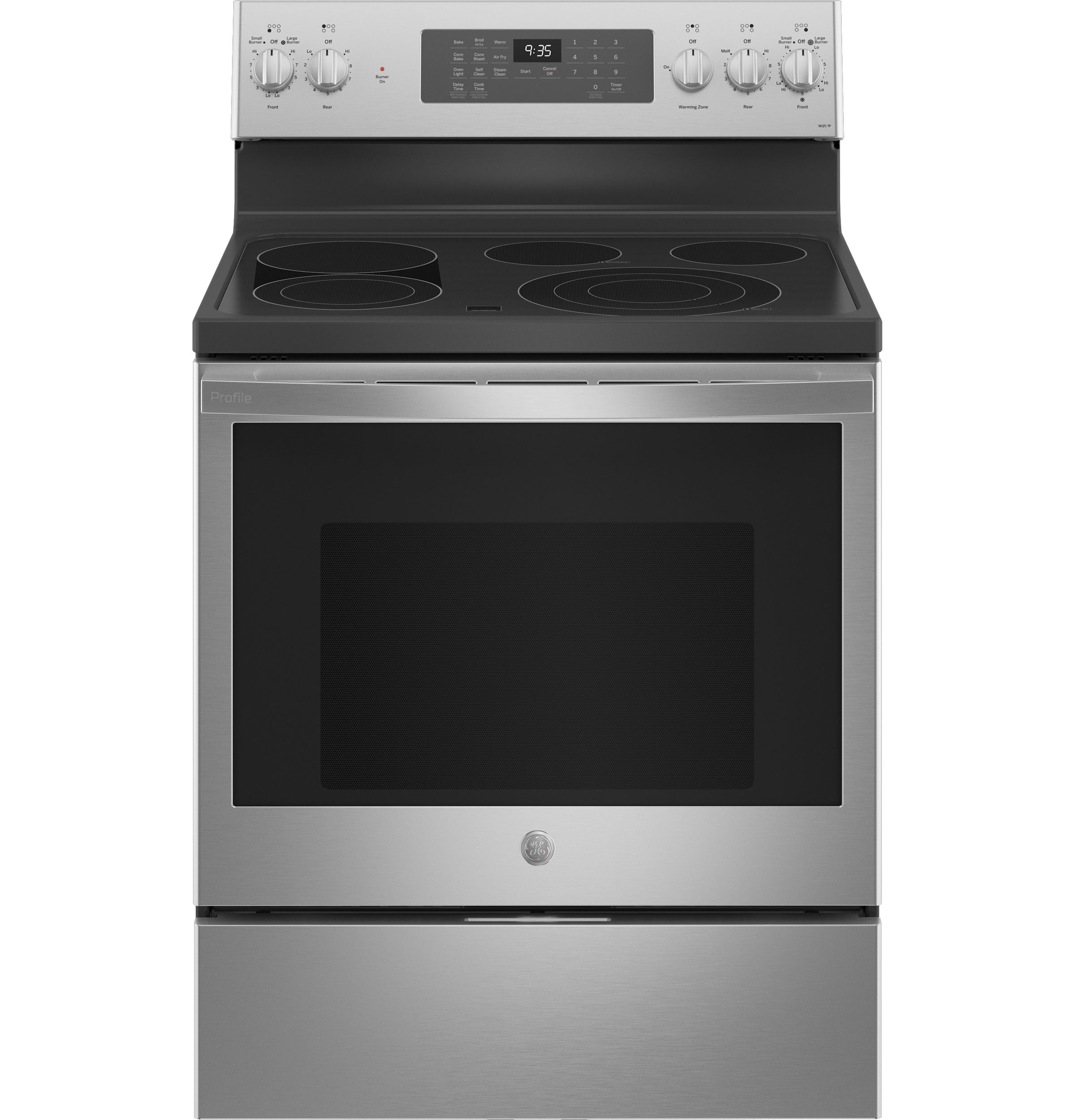 GE Profile 30" Smart Free-Standing Electric Convection Fingerprint Resistant Range with No Preheat Air Fry Stainless Steel PB935YPFS Picture 1
