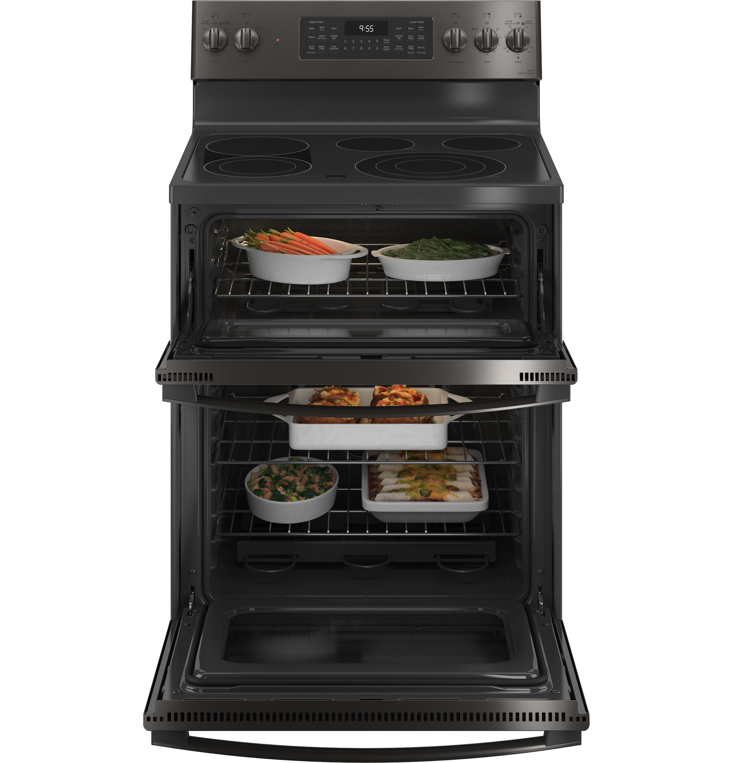 30" Smart Free-Standing Electric Double Oven Convection Range with No Preheat Air Fry PB965BPTS