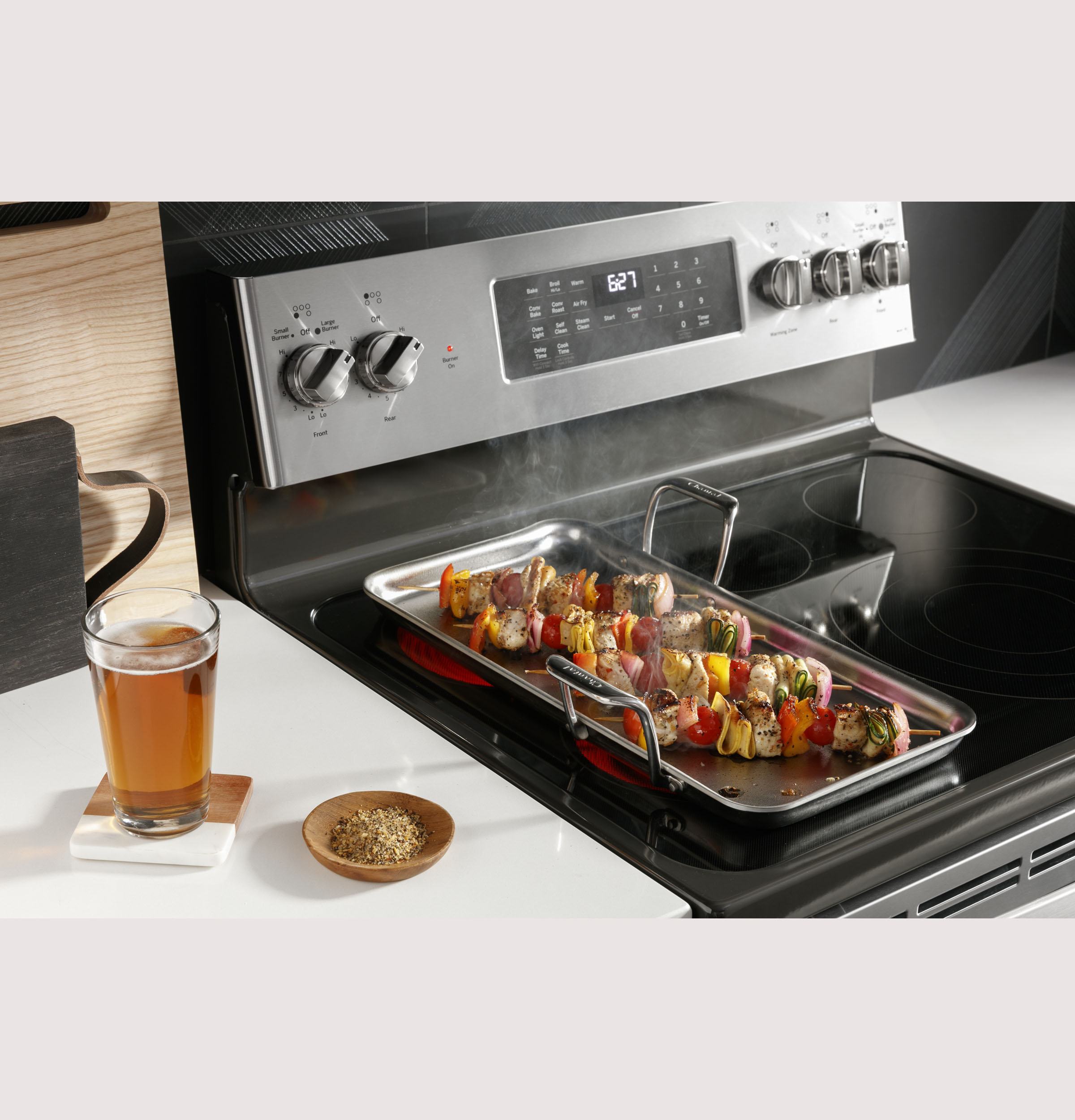 30" Smart Free-Standing Electric Double Oven Convection Range with No Preheat Air Fry PB965YPFS