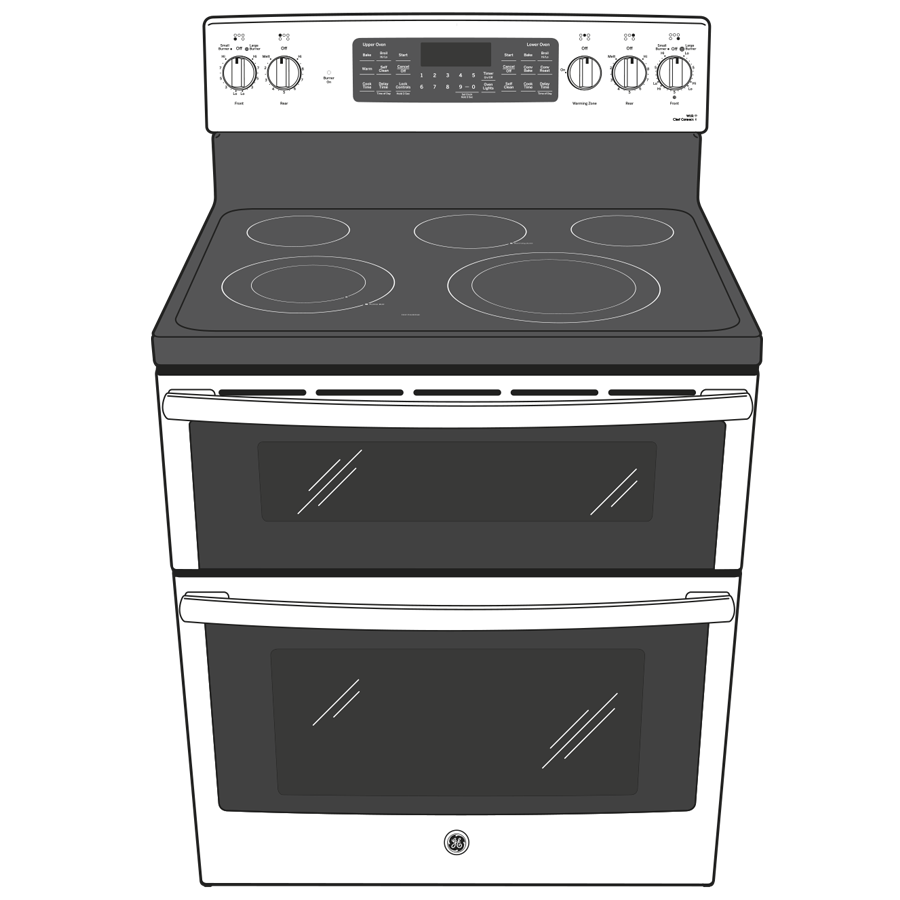 30" Smart Free-Standing Electric Double Oven Convection Range with No Preheat Air Fry PB965YPFS
