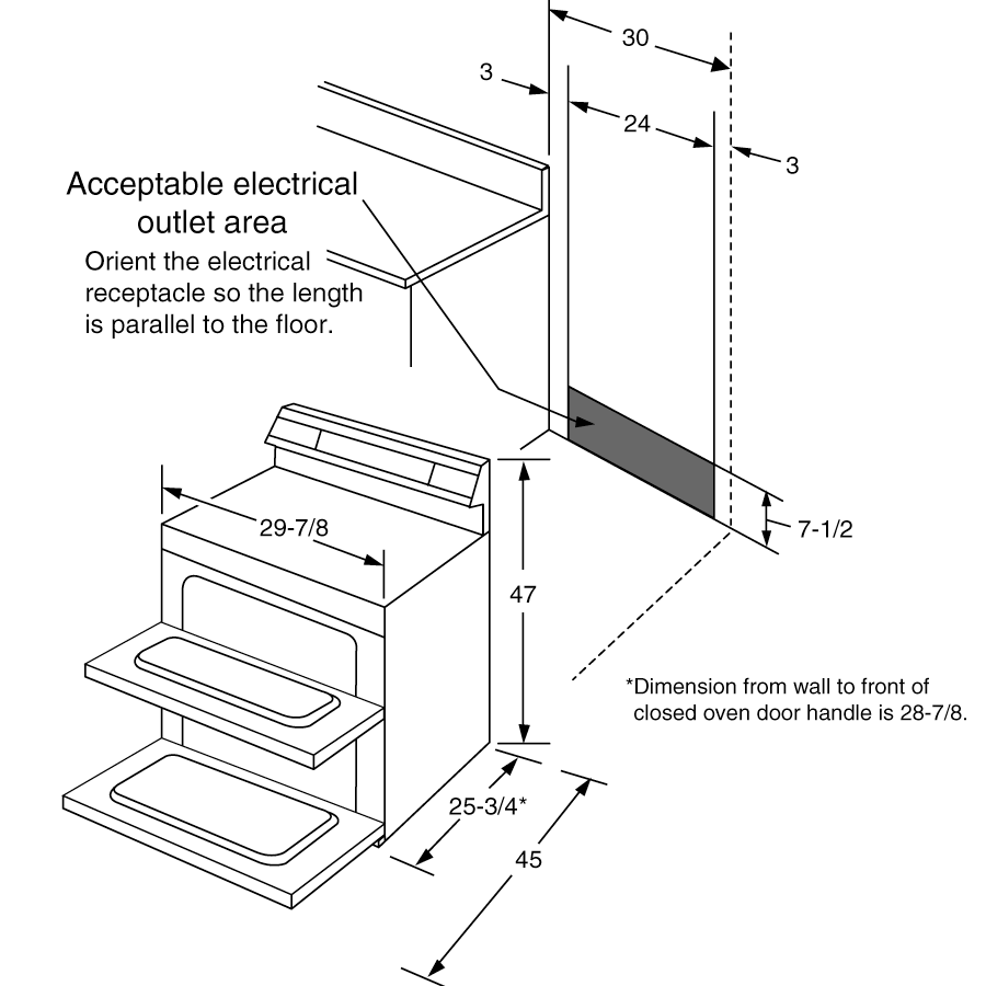 30" Free-Standing Double Oven Range PB978SPSS