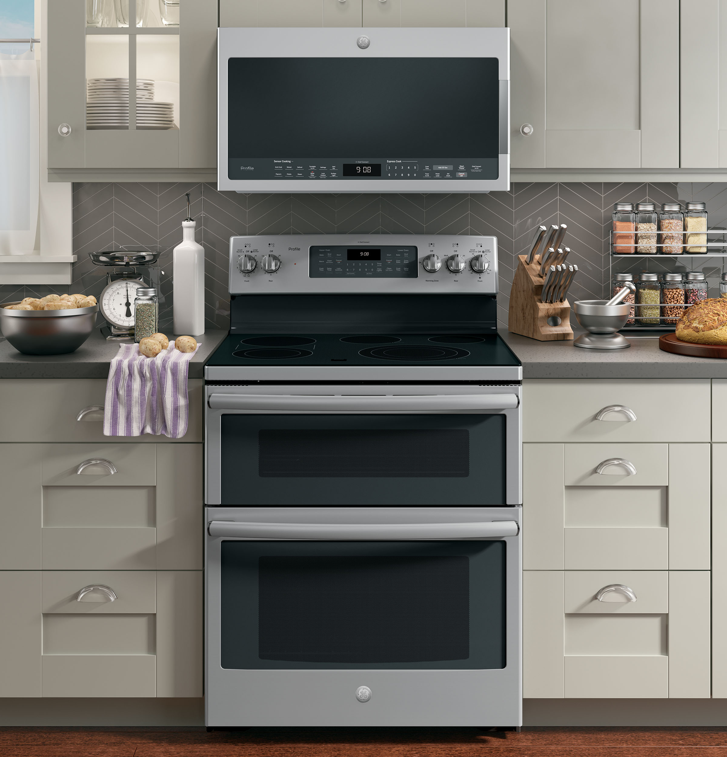 30" Free-Standing Double Oven Convection Range PB980SJSS