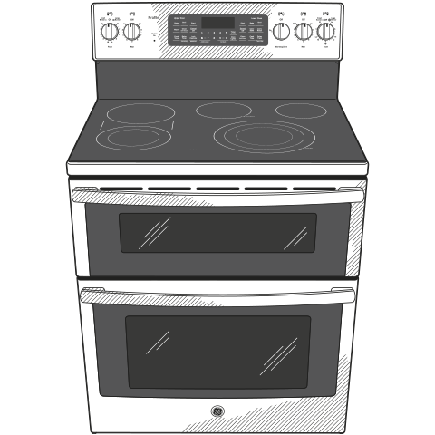 30" Free-Standing Double Oven Convection Range PB980SJSS