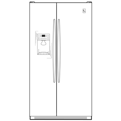 Counter-depth 23.3 Cu. Ft. Side-by-Side Refrigerator PCF23MGWCC
