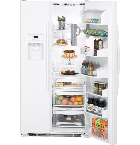 Counter-depth 24.6 Cu. Ft. Side-by-Side Refrigerator PCF25NGWWW