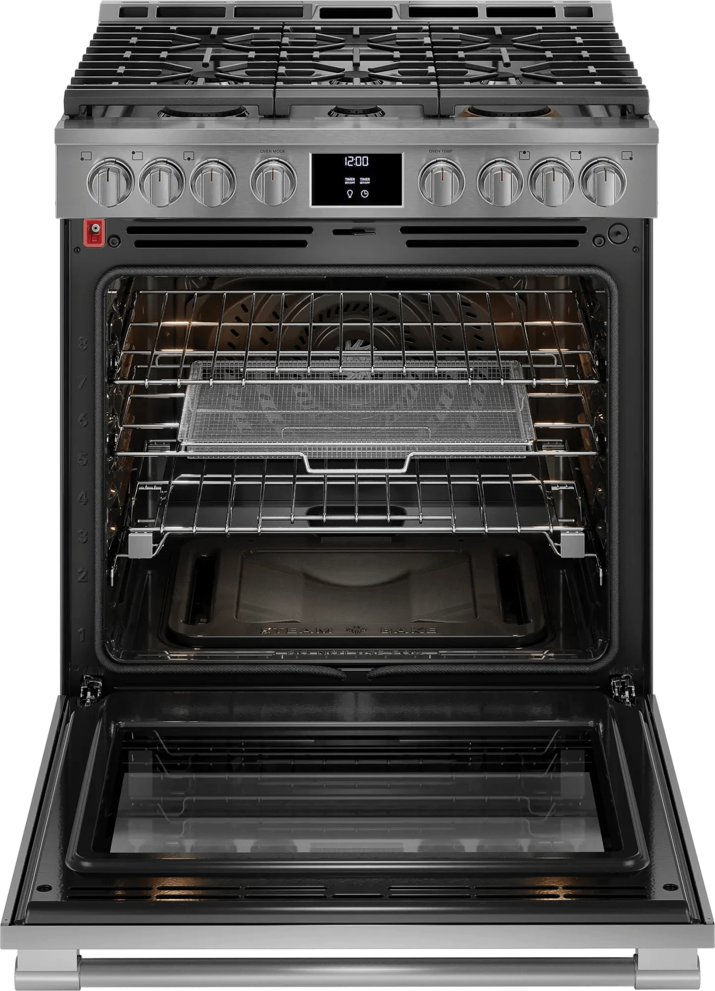 30” Gas Range with No Preheat + Air Fry, Includes Air Fry Tray PCFG3080AF