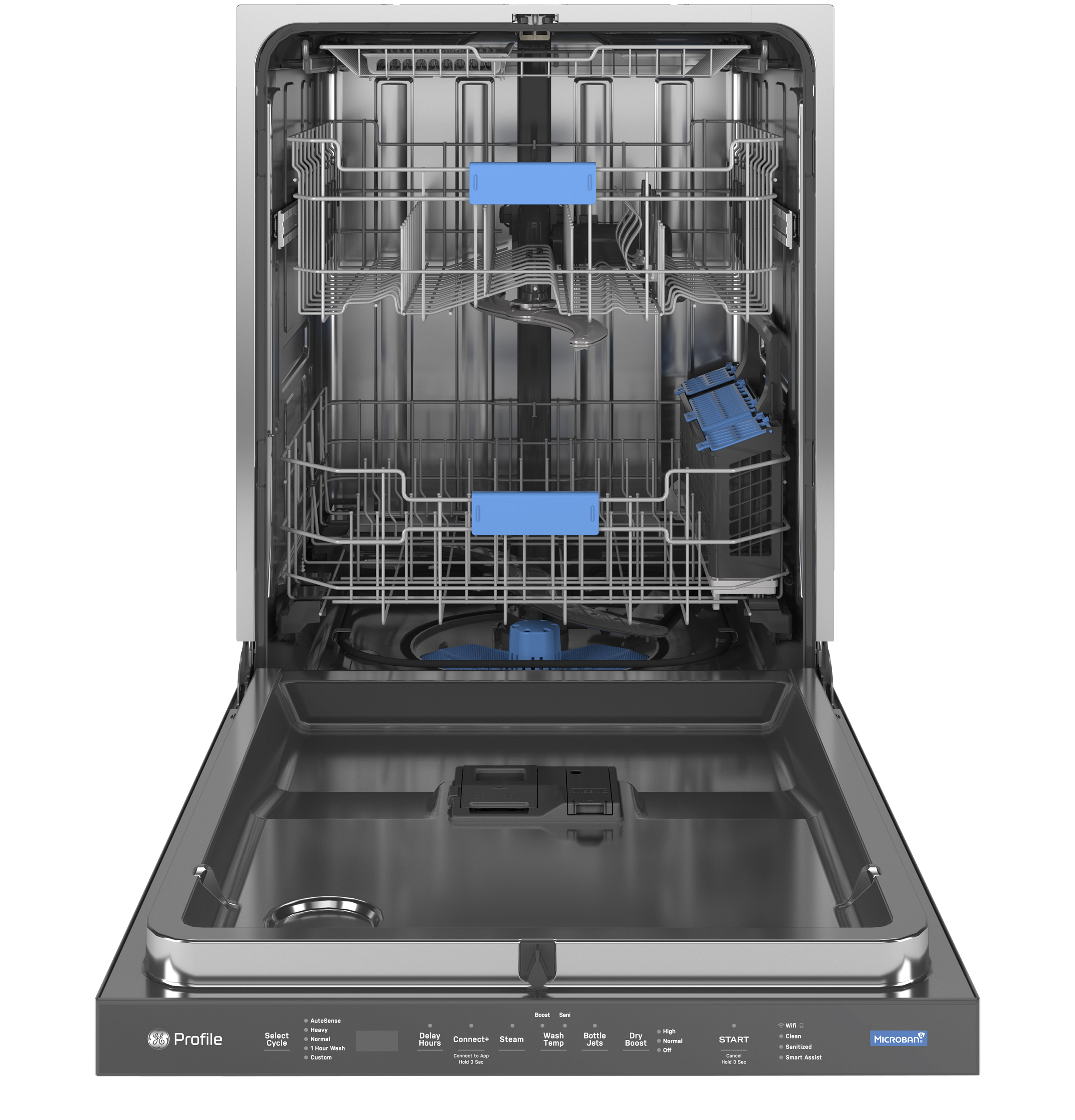 Fingerprint Resistant Top Control Stainless Interior Dishwasher with Microban Antimicrobial Technology PDP715SYVFS