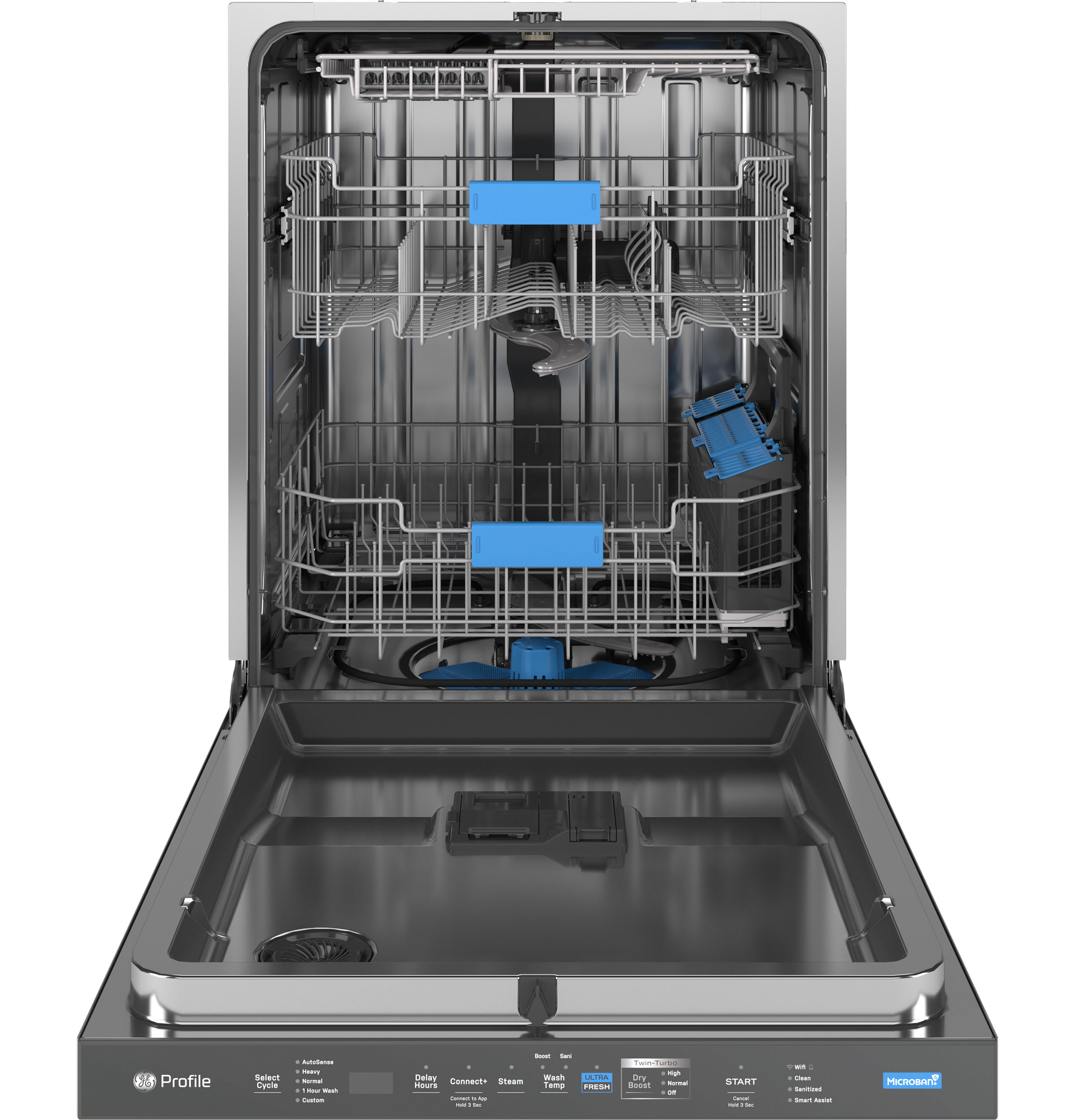 GE Profile™ ENERGY STAR Smart UltraFresh System Dishwasher with Microban™ Antimicrobial Technology with Deep Clean Washing 3rd Rack, 42 dBA PDP755SBVTS