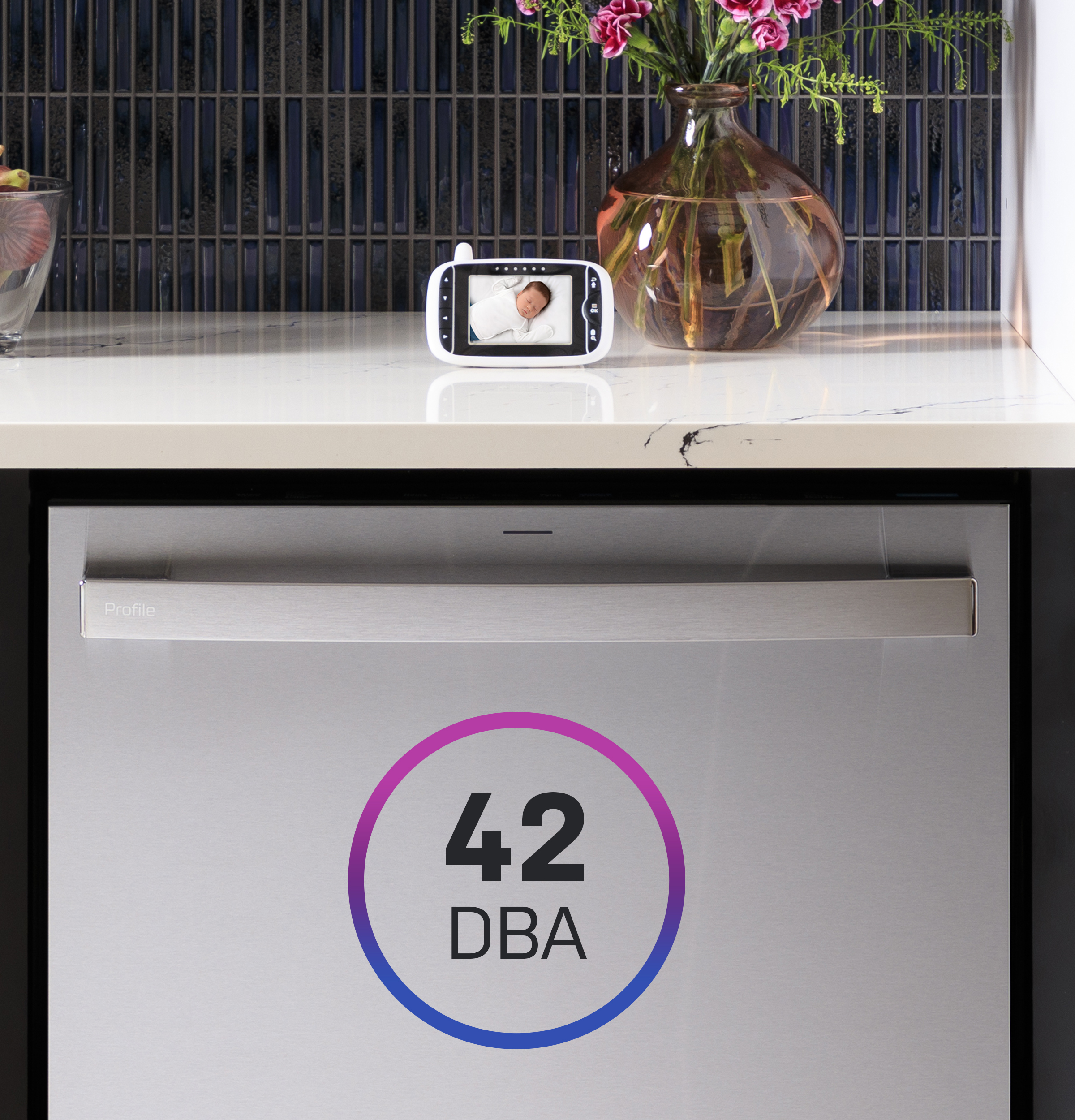 GE Profile™ ENERGY STAR Smart UltraFresh System Dishwasher with Microban™ Antimicrobial Technology with Deep Clean Washing 3rd Rack, 42 dBA PDP755SBVTS