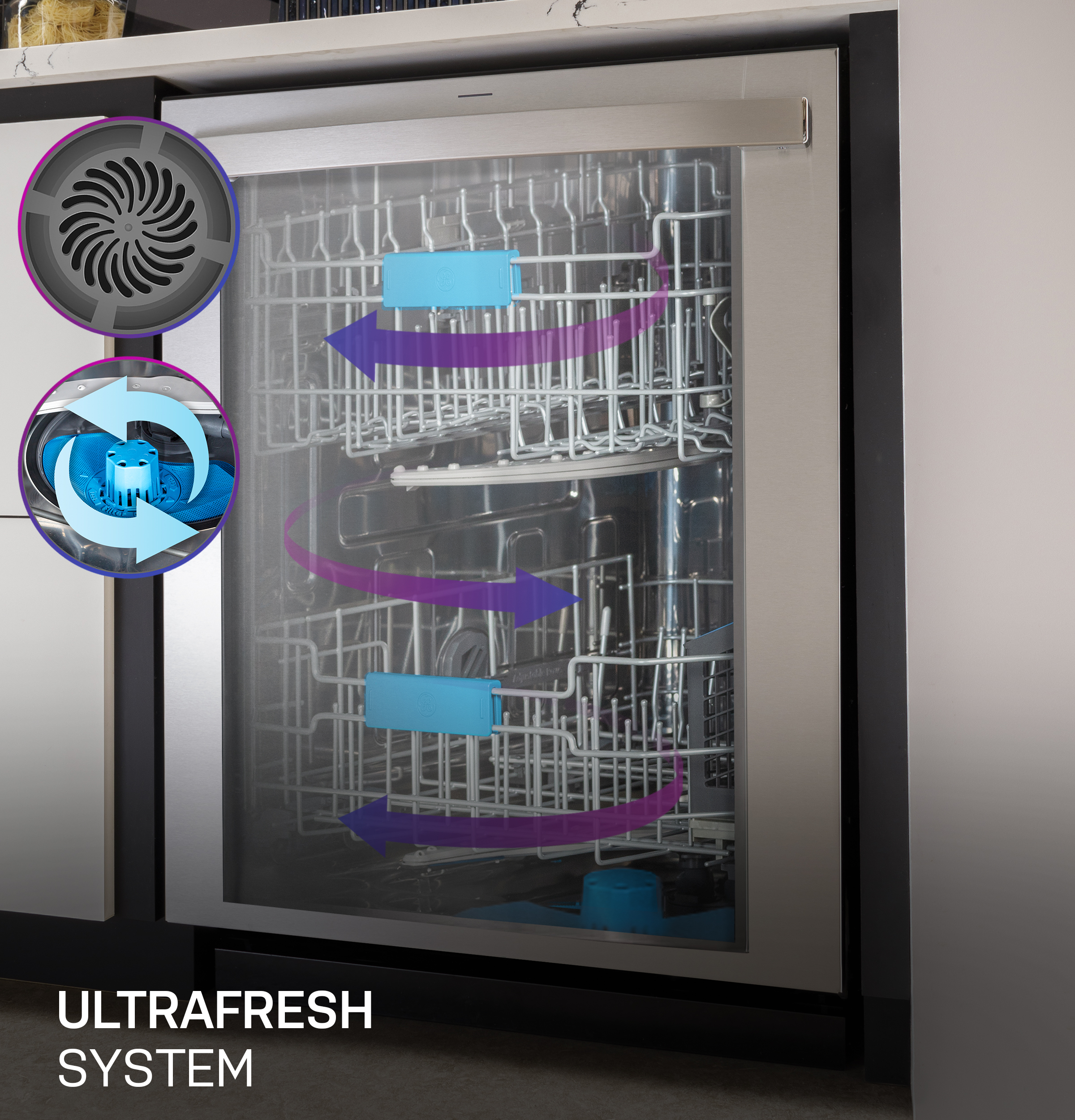 Smart UltraFresh System Dishwasher with Microban Antimicrobial Technology with Deep Clean Washing 3rd Rack, 39 dBA PDP795SYVFS