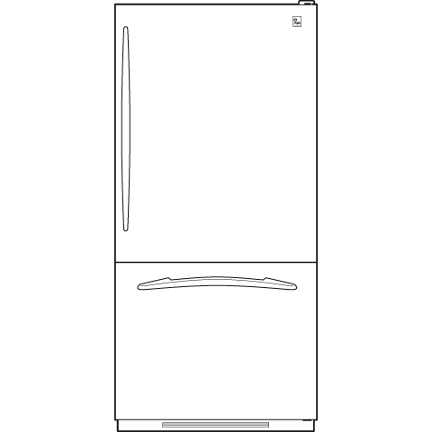 19.5 Cu. Ft. Bottom-Freezer Drawer Refrigerator PDS20MBSWW