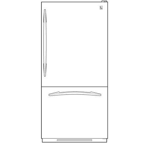 22.2 Cu. Ft. Bottom-Freezer Drawer Refrigerator PDS22MBRCC
