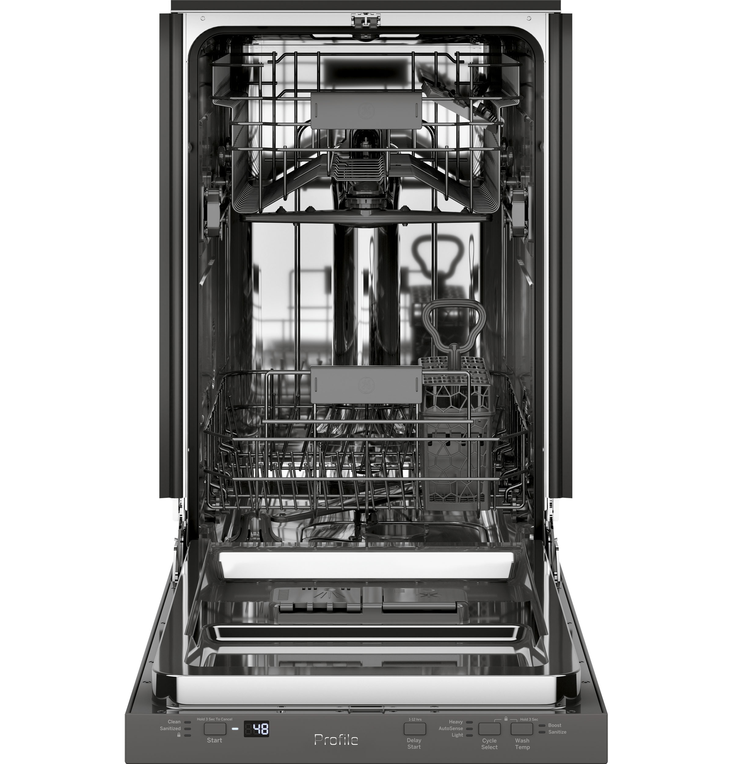 Ge Profile™ Energy Star® 18" Ada Compliant Stainless Steel Interior Dishwasher With Sanitize Cycle PDT145SSLSS