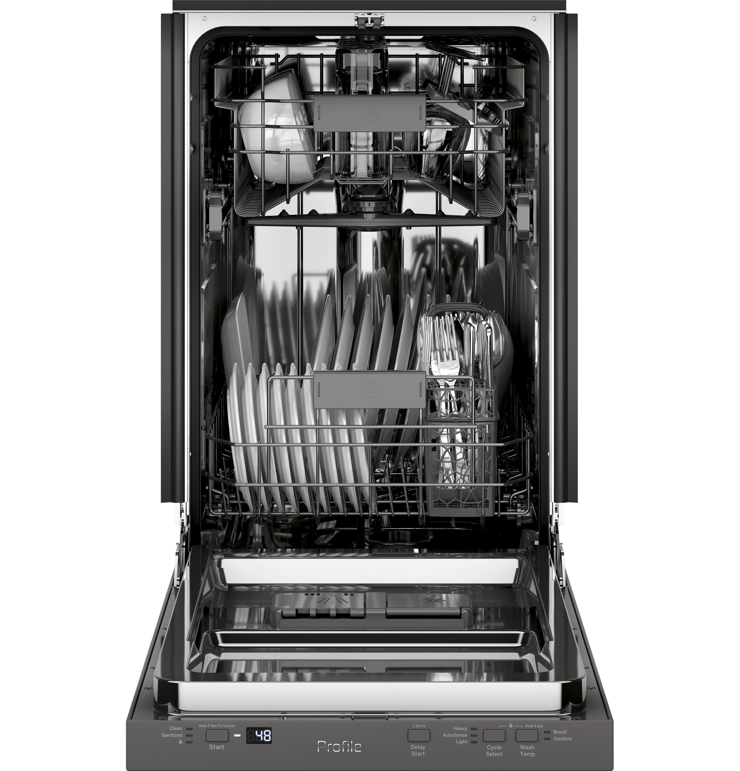 Ge Profile™ Energy Star® 18" Ada Compliant Stainless Steel Interior Dishwasher With Sanitize Cycle PDT145SSLSS