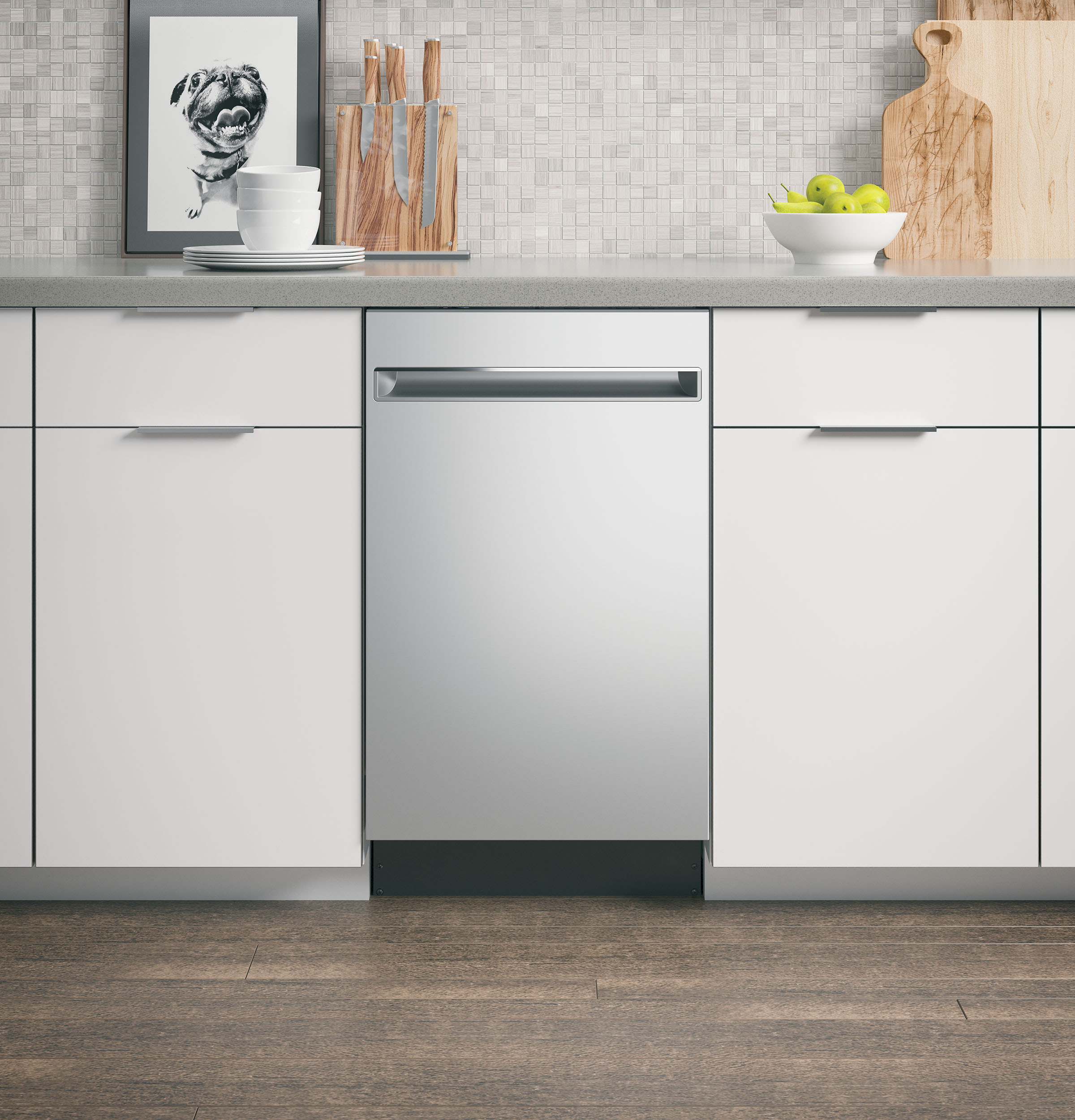 Ge Profile™ Energy Star® 18" Ada Compliant Stainless Steel Interior Dishwasher With Sanitize Cycle PDT145SSLSS