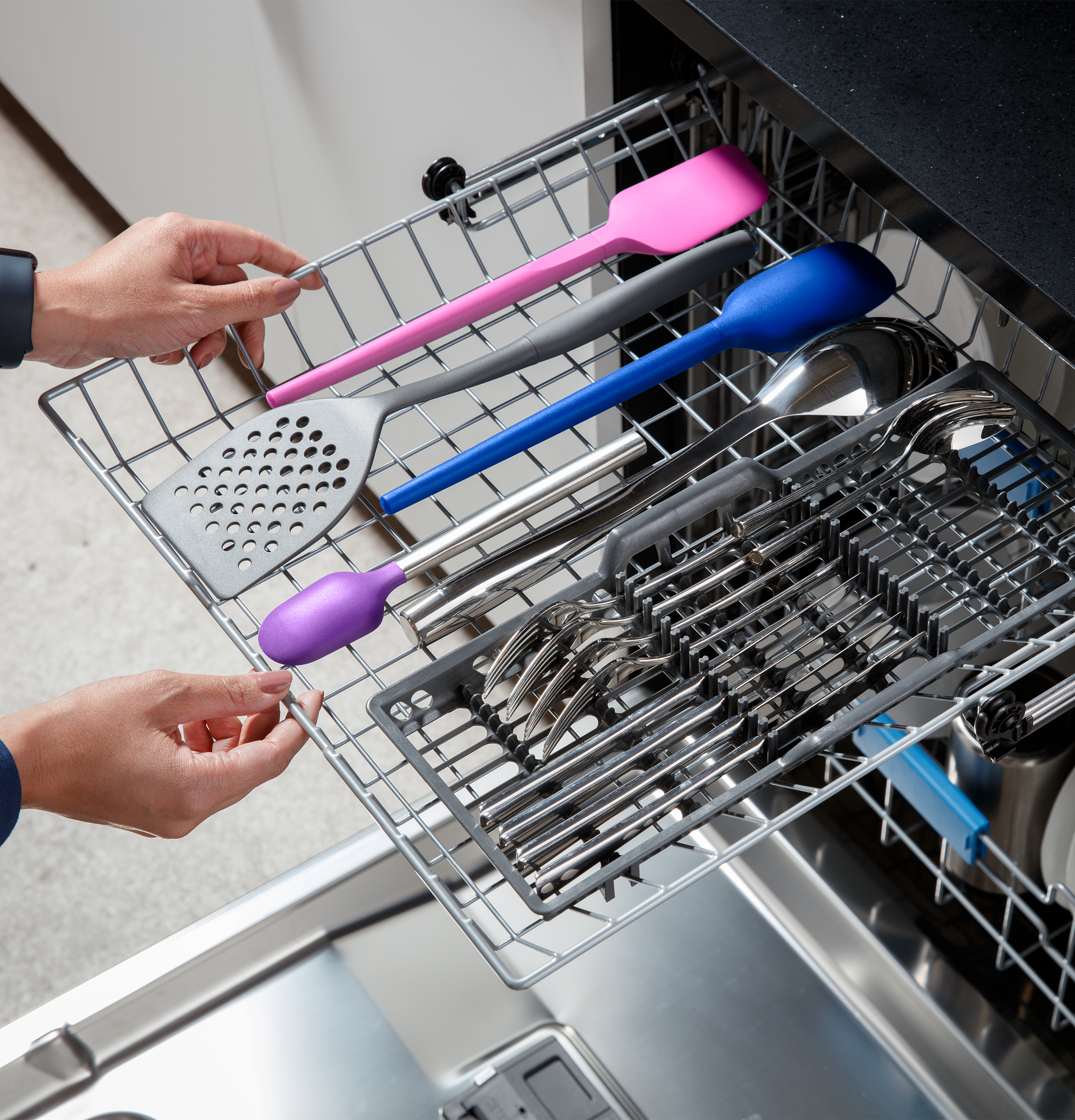 Fingerprint Resistant Top Control Stainless Interior Dishwasher with Microban Antimicrobial Technology PDT715SYVFS